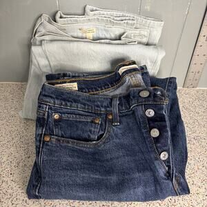 Lot 2 Madewell Levis Womens Denim Jeans Pants Wedgie Straight 32 Perfect Vintage